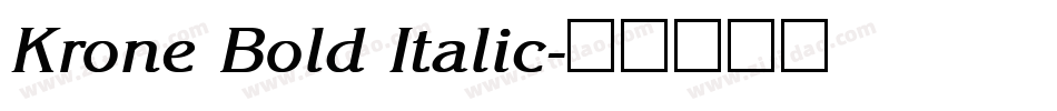 Krone Bold Italic字体转换
